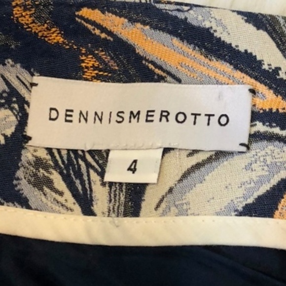 Dennis Merotto Designer Floral Twill Pencil Skirt - Picture 9 of 9